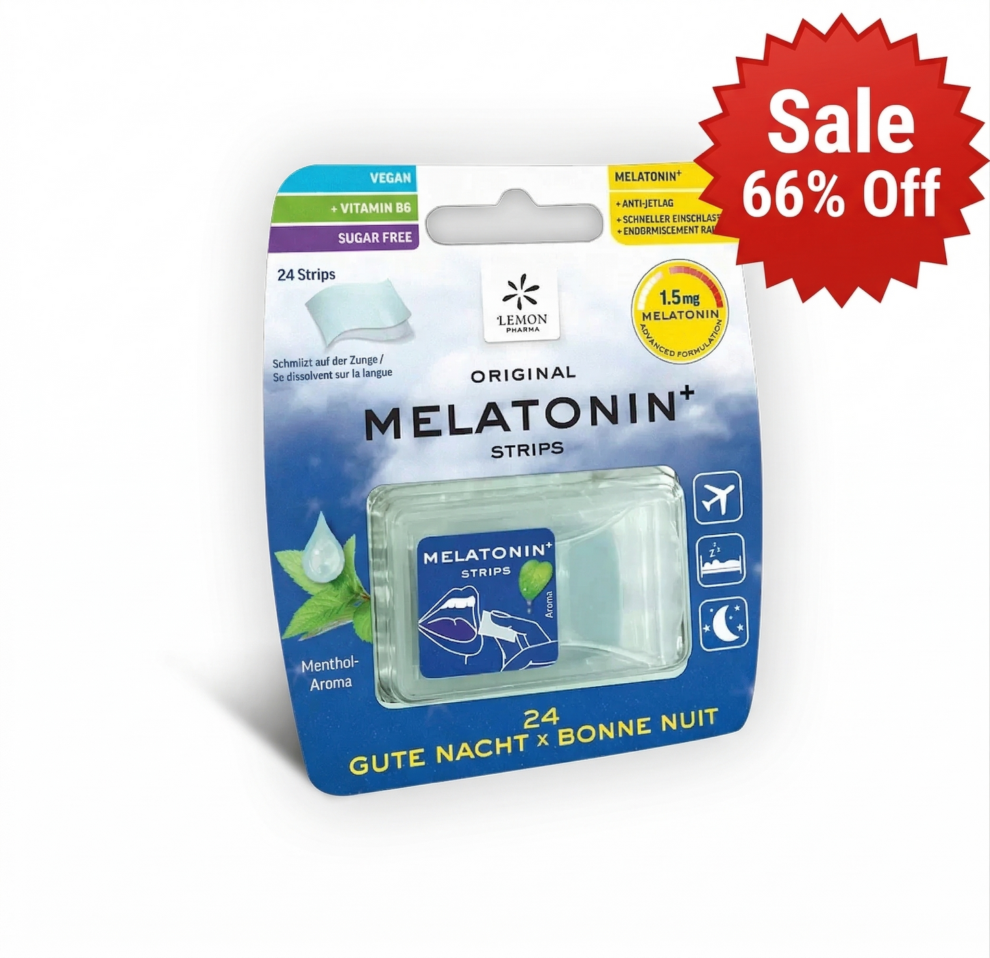 MELATONIN+ STRIPS (Short Best-Before Date)